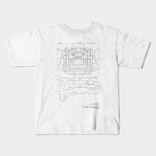 Dampened Lateral Motion Freight Car Truck Bolster Vintage Patent Hand Drawing Kids T-Shirt